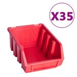 Casa si Gradina - Constructii - Depozitare, transport si protectie - Organizatoare si cutii scule - Set cutii depozitare 141 piese cu panouri de perete, rosu&negru - Infinity.ro