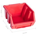Casa si Gradina - Constructii - Depozitare, transport si protectie - Organizatoare si cutii scule - Set cutii depozitare 141 piese cu panouri de perete, rosu&negru - Infinity.ro