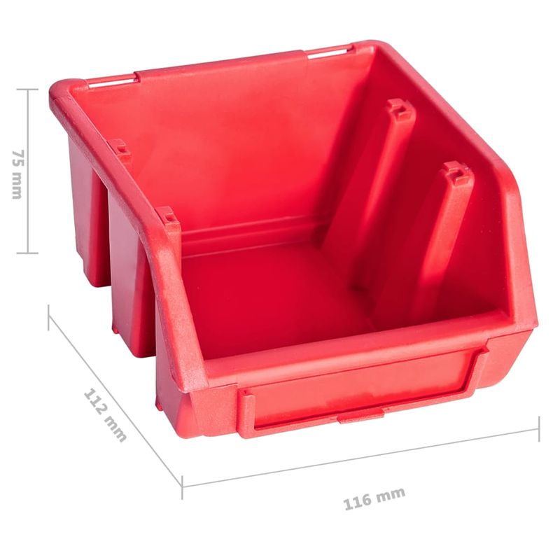 Casa si Gradina - Constructii - Depozitare, transport si protectie - Organizatoare si cutii scule - Set cutii depozitare 141 piese cu panouri de perete, rosu&negru - Infinity.ro