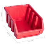 Casa si Gradina - Constructii - Depozitare, transport si protectie - Organizatoare si cutii scule - Set cutii depozitare 141 piese cu panouri de perete, rosu&negru - Infinity.ro