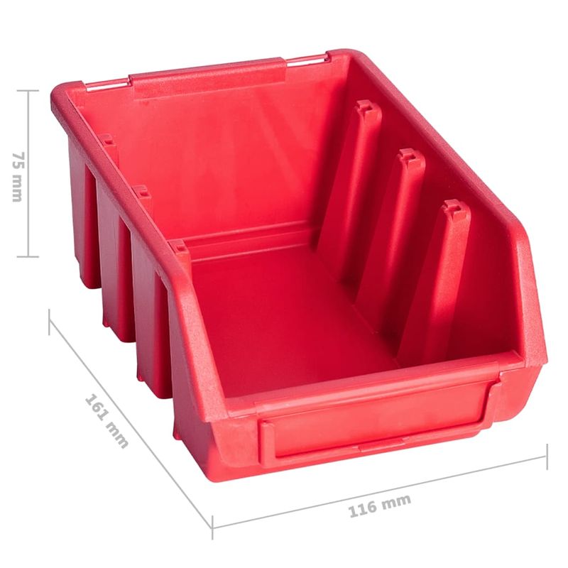 Casa si Gradina - Constructii - Depozitare, transport si protectie - Organizatoare si cutii scule - Set cutii depozitare 141 piese cu panouri de perete, rosu&negru - Infinity.ro