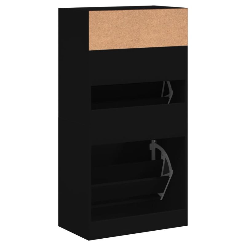 Casa si Gradina - Mobilier - Organizare si depozitare - Organizator incaltaminte - Pantofar, negru, 60x34x116 cm, lemn compozit - Infinity.ro