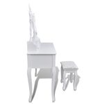 Casa si Gradina - Mobilier - Comode si corpuri - Masute de toaleta - Masa de toaleta cu oglinda si taburet, 7 sertare, alb - Infinity.ro