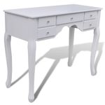 Casa si Gradina - Mobilier - Comode si corpuri - Masute de toaleta - Masa de toaleta cu oglinda si taburet, 7 sertare, alb - Infinity.ro