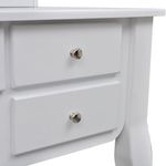 Casa si Gradina - Mobilier - Comode si corpuri - Masute de toaleta - Masa de toaleta cu oglinda si taburet, 7 sertare, alb - Infinity.ro