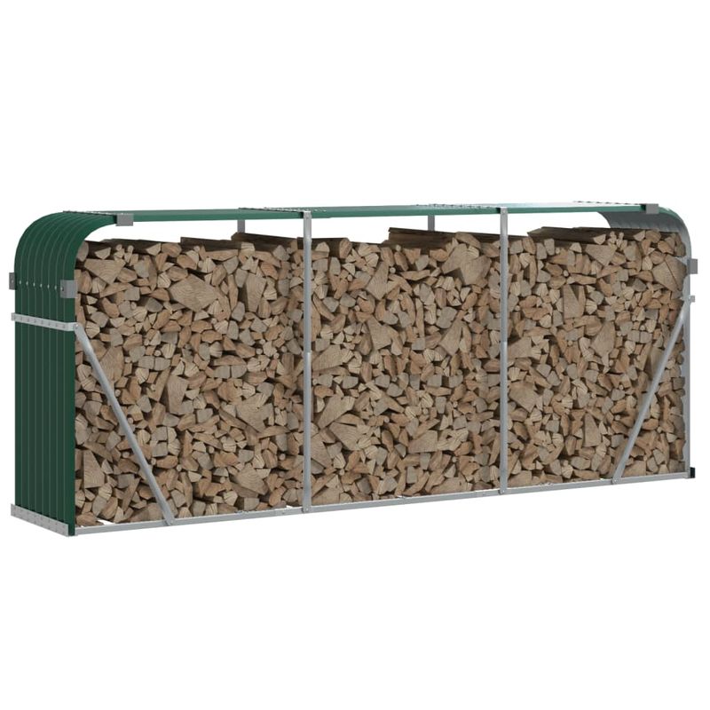 Casa si Gradina - Termice - Sobe, Seminee si accesorii - Accesorii seminee si sobe - Suport pentru busteni verde 234x45x100 cm otel galvanizat - Infinity.ro