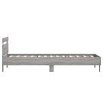 Casa si Gradina - Mobilier - Paturi si accesorii - Paturi - Cadru de pat cu tablie si lumini LED, gri sonoma, 90x190 cm - Infinity.ro