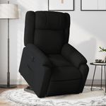 Casa si Gradina - Mobilier - Scaune si fotolii - Fotolii - Fotoliu electric rabatabil cu ridicare, negru, textil - Infinity.ro
