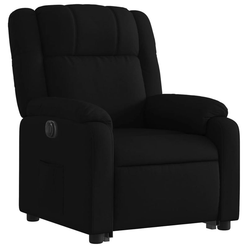 Casa si Gradina - Mobilier - Scaune si fotolii - Fotolii - Fotoliu electric rabatabil cu ridicare, negru, textil - Infinity.ro