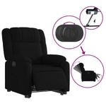 Casa si Gradina - Mobilier - Scaune si fotolii - Fotolii - Fotoliu electric rabatabil cu ridicare, negru, textil - Infinity.ro