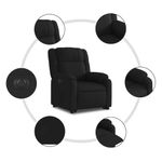 Casa si Gradina - Mobilier - Scaune si fotolii - Fotolii - Fotoliu electric rabatabil cu ridicare, negru, textil - Infinity.ro