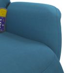 Ingrijire personala si Cosmetice - Sanatate si wellness - Articole wellness - Fotolii de masaj - Fotoliu de masaj rabatabil cu taburet, albastru, catifea - Infinity.ro