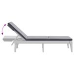 Casa si Gradina - Gradina si terasa - Mobilier exterior - Scaune si sezlonguri gradina - Sezlong cu perna, alb, 186x60x29 cm, PP - Infinity.ro