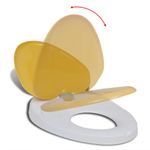 Casa si Gradina/Sanitare/Obiecte sanitare/Vase de toaleta - Capac WC cu inchidere silentioasa, alb & galben, adulti/copii - Infinity.ro