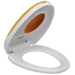 Casa si Gradina/Sanitare/Obiecte sanitare/Vase de toaleta - Capac WC cu inchidere silentioasa, alb & galben, adulti/copii - Infinity.ro
