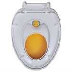 Casa si Gradina/Sanitare/Obiecte sanitare/Vase de toaleta - Capac WC cu inchidere silentioasa, alb & galben, adulti/copii - Infinity.ro