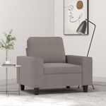 Casa si Gradina - Mobilier - Scaune si fotolii - Fotolii - Fotoliu canapea, gri taupe, 60 cm, material textil - Infinity.ro