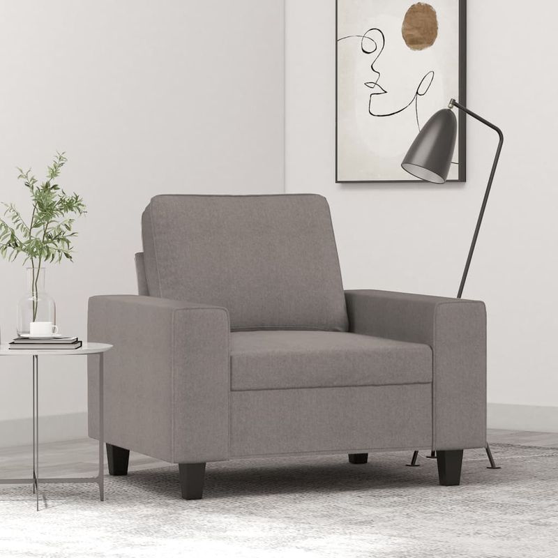 Casa si Gradina - Mobilier - Scaune si fotolii - Fotolii - Fotoliu canapea, gri taupe, 60 cm, material textil - Infinity.ro