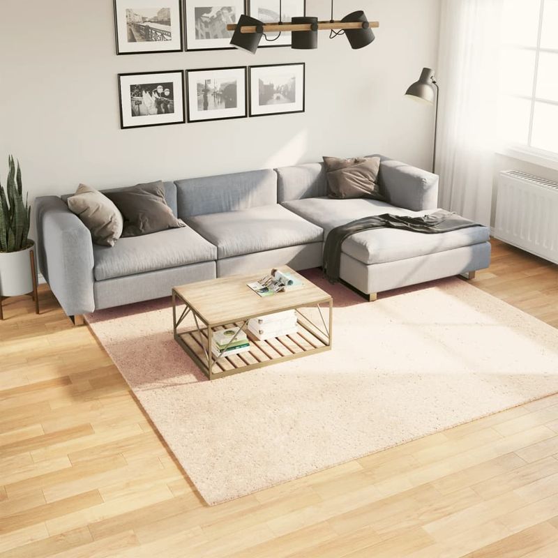 Casa si Gradina - Textile si covoare - Covoare - Covoare casa - Covor HUARTE, fir scurt, moale si lavabil, bej, 240x240 cm - Infinity.ro