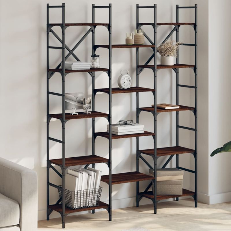 Casa si Gradina - Mobilier - Biblioteci si rafturi - Biblioteci - Biblioteca, stejar maro, 127,5x28,5x172,5 cm, lemn prelucrat - Infinity.ro