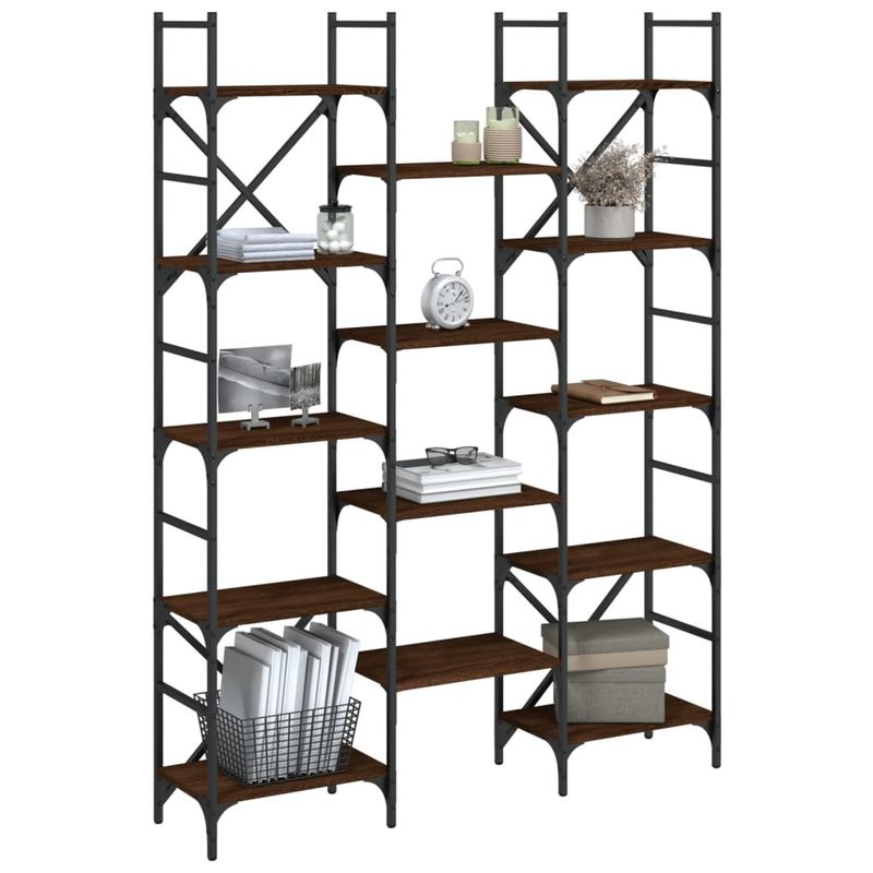 Casa si Gradina - Mobilier - Biblioteci si rafturi - Biblioteci - Biblioteca, stejar maro, 127,5x28,5x172,5 cm, lemn prelucrat - Infinity.ro