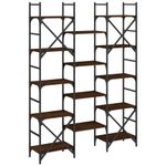 Casa si Gradina - Mobilier - Biblioteci si rafturi - Biblioteci - Biblioteca, stejar maro, 127,5x28,5x172,5 cm, lemn prelucrat - Infinity.ro