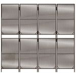 Casa si Gradina - Decoratiuni - Pereti despartitori si paravane - Separator de camera cu 4 panouri, maro, poliratan, model țesătură cu linii, mărime 196x180 cm - Infinity.ro