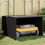 Casa si Gradina - Gradinarit si plante - Utilaje gradina - Consumabile si accesorii utilaje de gradina - Garaj pentru masina de tuns iarba negru 86x90x52/57cm poliratan - Infinity.ro