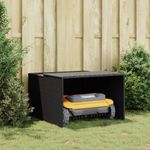Casa si Gradina - Gradinarit si plante - Utilaje gradina - Consumabile si accesorii utilaje de gradina - Garaj pentru masina de tuns iarba negru 86x90x52/57cm poliratan - Infinity.ro