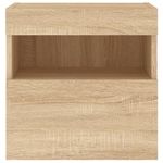 Casa si Gradina - Mobilier - Comode si corpuri - Comode - Comoda TV de perete cu LED, 2 buc. stejar sonoma, 40x30x40 cm - Infinity.ro