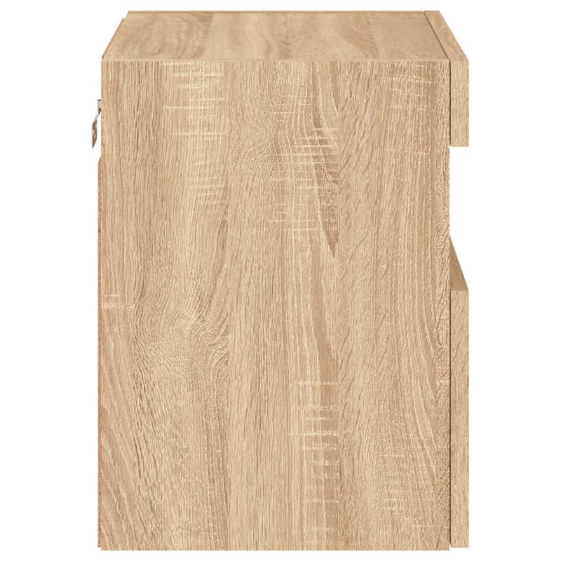 Casa si Gradina - Mobilier - Comode si corpuri - Comode - Comoda TV de perete cu LED, 2 buc. stejar sonoma, 40x30x40 cm - Infinity.ro