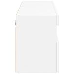 Casa si Gradina - Mobilier - Comode si corpuri - Comode - Comoda TV de perete cu lumini LED, alb, 100x30x40 cm - Infinity.ro