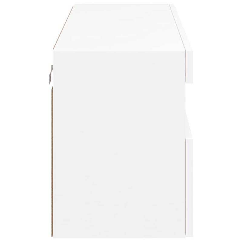 Casa si Gradina - Mobilier - Comode si corpuri - Comode - Comoda TV de perete cu lumini LED, alb, 100x30x40 cm - Infinity.ro