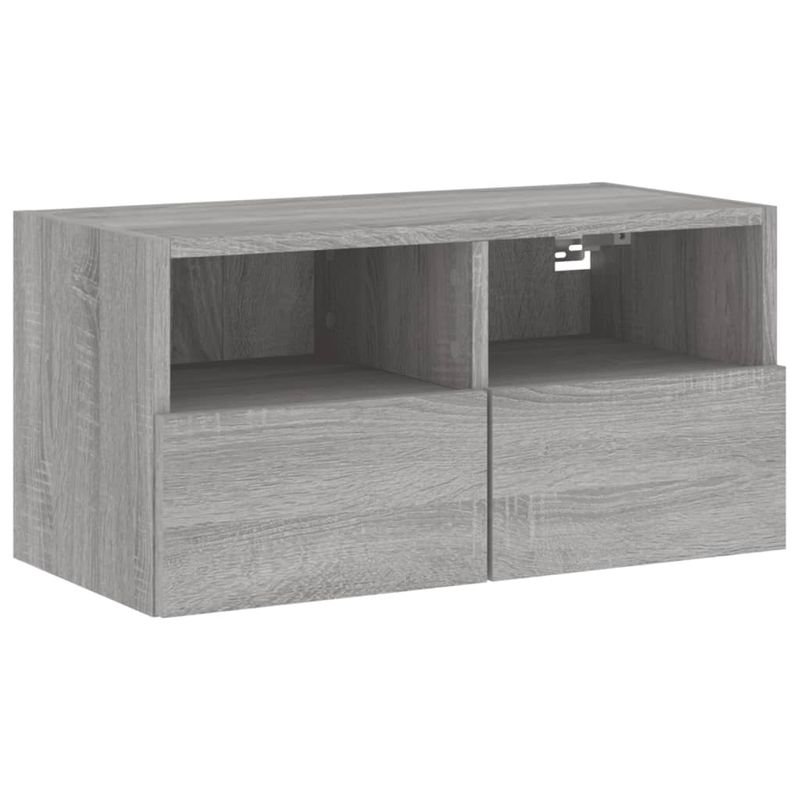 Casa si Gradina - Mobilier - Comode si corpuri - Comode - Unitati TV de perete, 4 piese, gri sonoma, lemn prelucrat - Infinity.ro