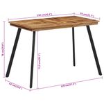 Casa si Gradina - Mobilier - Mese si birouri - Mese bucatarie si dining - Masa de sufragerie, 120x62x76 cm, lemn masiv de tec - Infinity.ro