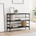 Casa si Gradina - Mobilier - Comode si corpuri - Console - Masuta consola, negru, 100x32x75 cm, lemn compozit - Infinity.ro