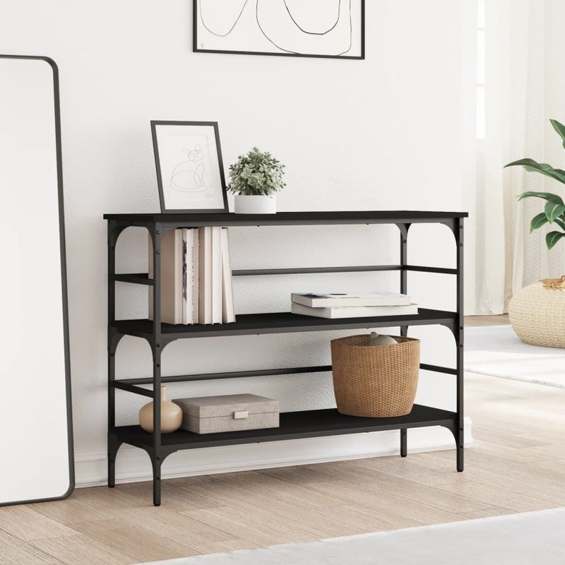 Casa si Gradina - Mobilier - Comode si corpuri - Console - Masuta consola, negru, 100x32x75 cm, lemn compozit - Infinity.ro