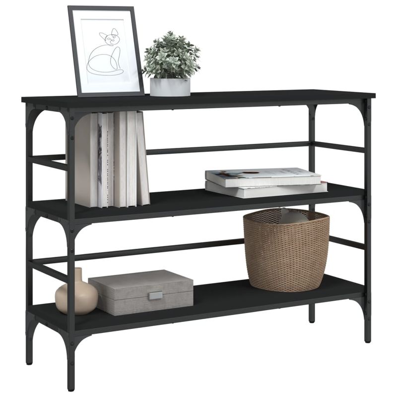 Casa si Gradina - Mobilier - Comode si corpuri - Console - Masuta consola, negru, 100x32x75 cm, lemn compozit - Infinity.ro
