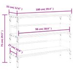 Casa si Gradina - Mobilier - Comode si corpuri - Console - Masuta consola, negru, 100x32x75 cm, lemn compozit - Infinity.ro