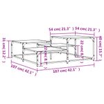 Casa si Gradina - Mobilier - Mese si birouri - Masute de cafea - Masuta de cafea stejar fumuriu 107x107x40 cm din lemn prelucrat - Infinity.ro