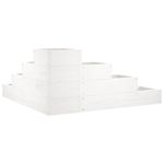 Casa si Gradina - Gradinarit si plante - Plante si ghivece - Ghivece si suporturi - Jardiniera gradina 4 niveluri, alb 80,5x79x36 cm lemn masiv pin - Infinity.ro