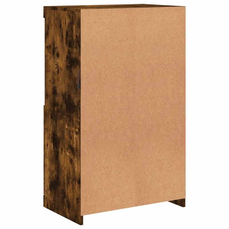 Casa si Gradina - Mobilier - Comode si corpuri - Comode - Servanta cu lumini LED, stejar fumuriu, 60,5x37x100 cm - Infinity.ro