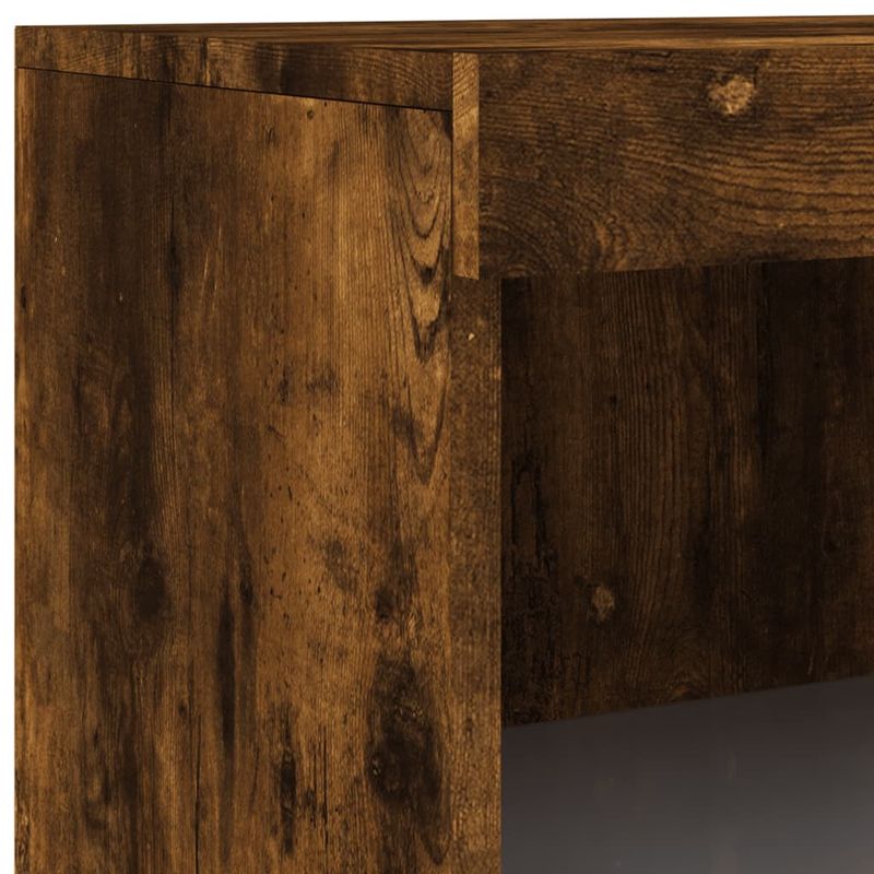 Casa si Gradina - Mobilier - Comode si corpuri - Comode - Servanta cu lumini LED, stejar fumuriu, 60,5x37x100 cm - Infinity.ro
