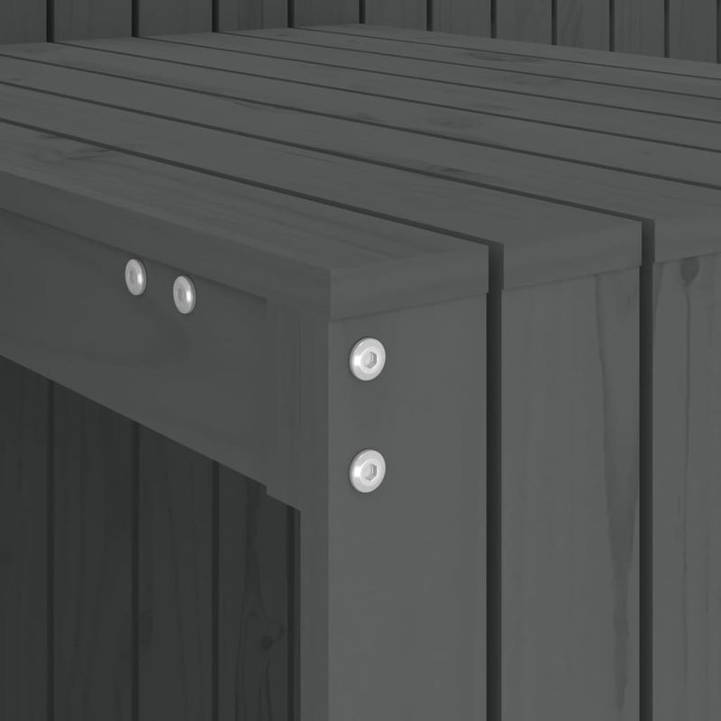 Casa si Gradina - Gradina si terasa - Mobilier exterior - Seturi mobila gradina - Set de balcon cu 2 locuri, gri, lemn masiv de pin - Infinity.ro