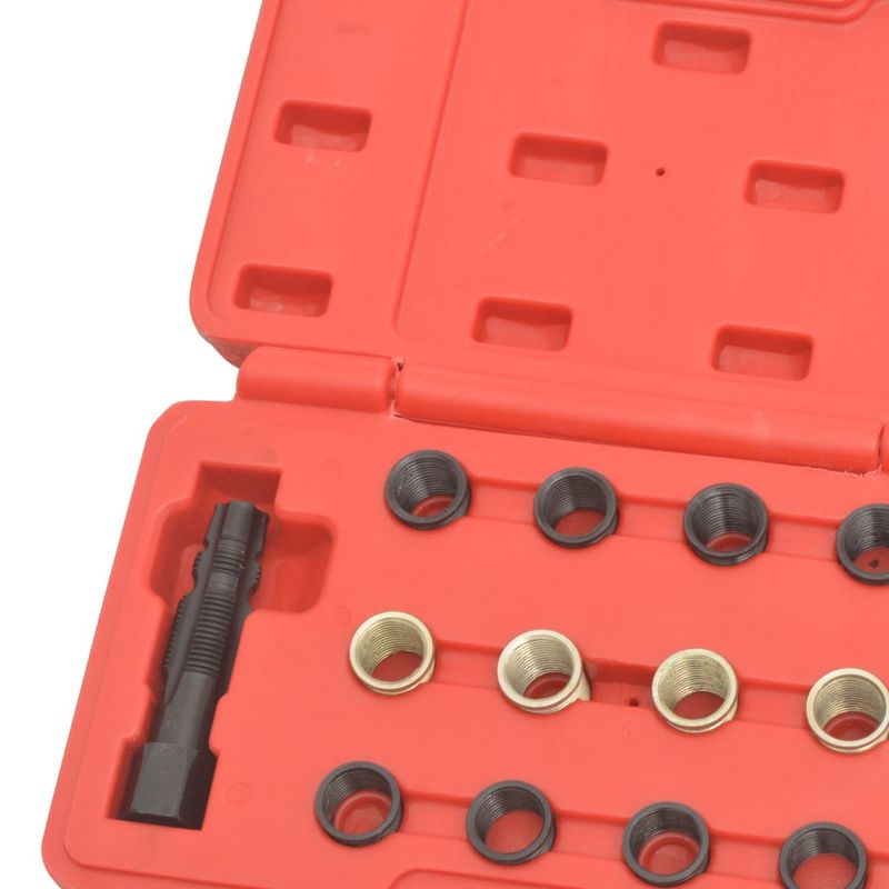 Auto si Moto - Reparatii si depanare - Scule auto - Scule si truse auto - Set pentru reparatii filete de bujii, 16 piese, M14 x 1,25 - Infinity.ro