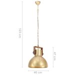 Casa si Gradina - Corpuri si surse de iluminat - Lustre si pendule - Lampa suspendata industriala, 25 W, aramiu, 40 cm, E27, rotund - Infinity.ro