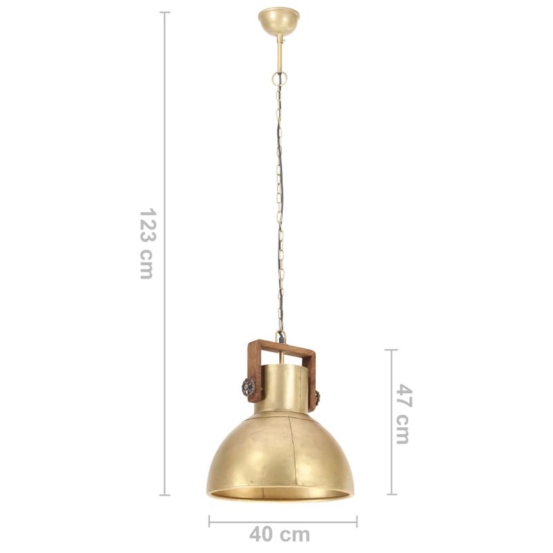Casa si Gradina - Corpuri si surse de iluminat - Lustre si pendule - Lampa suspendata industriala, 25 W, aramiu, 40 cm, E27, rotund - Infinity.ro