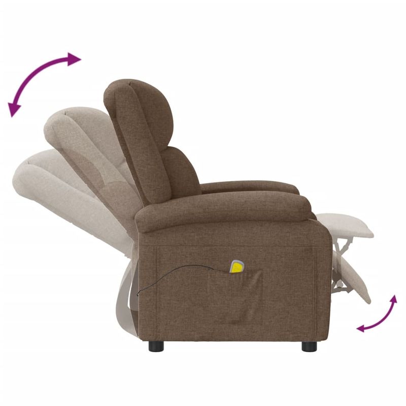 Ingrijire personala si Cosmetice - Sanatate si wellness - Articole wellness - Fotolii de masaj - Fotoliu de masaj, maro, material textil - Infinity.ro
