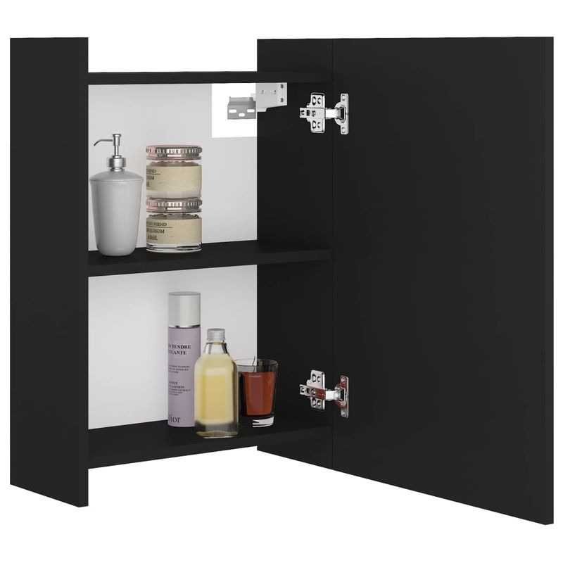 Casa si Gradina - Mobilier - Comode si corpuri - Masute de toaleta - Dulap de baie cu oglinda, negru, 62,5 x 20,5 x 64 cm, PAL - Infinity.ro