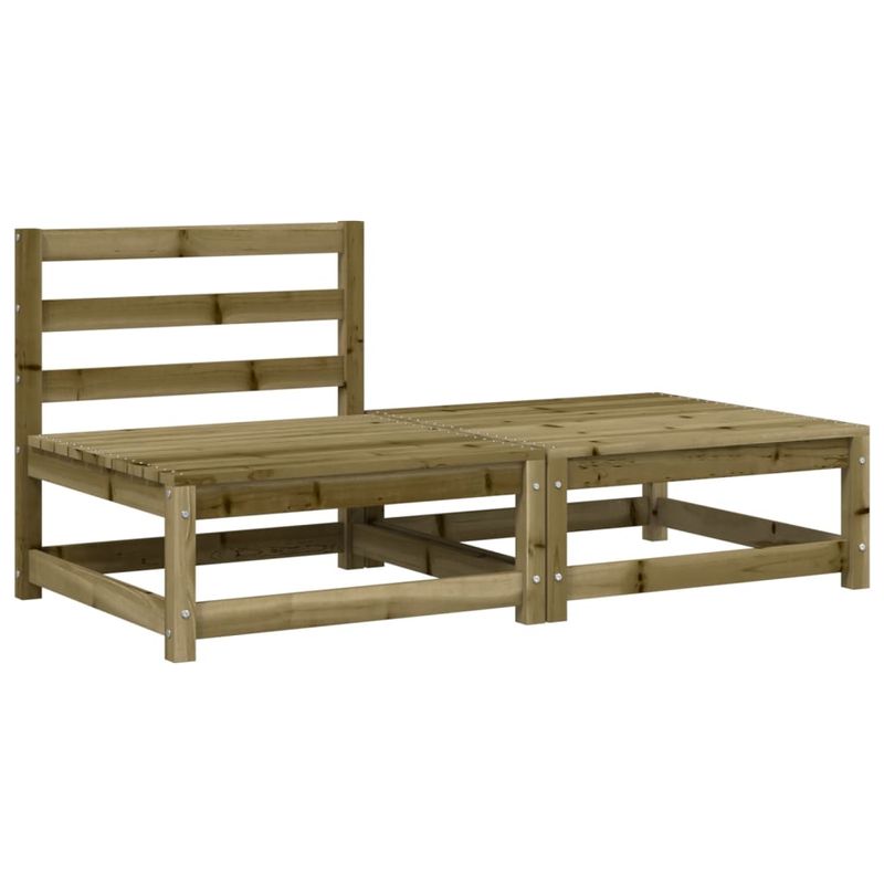 Casa si Gradina - Gradina si terasa - Mobilier exterior - Canapele si fotolii gradina - Canapea de gradina fara cotiere, cu perne și taburet, tratat natural, model armless sofa - Infinity.ro
